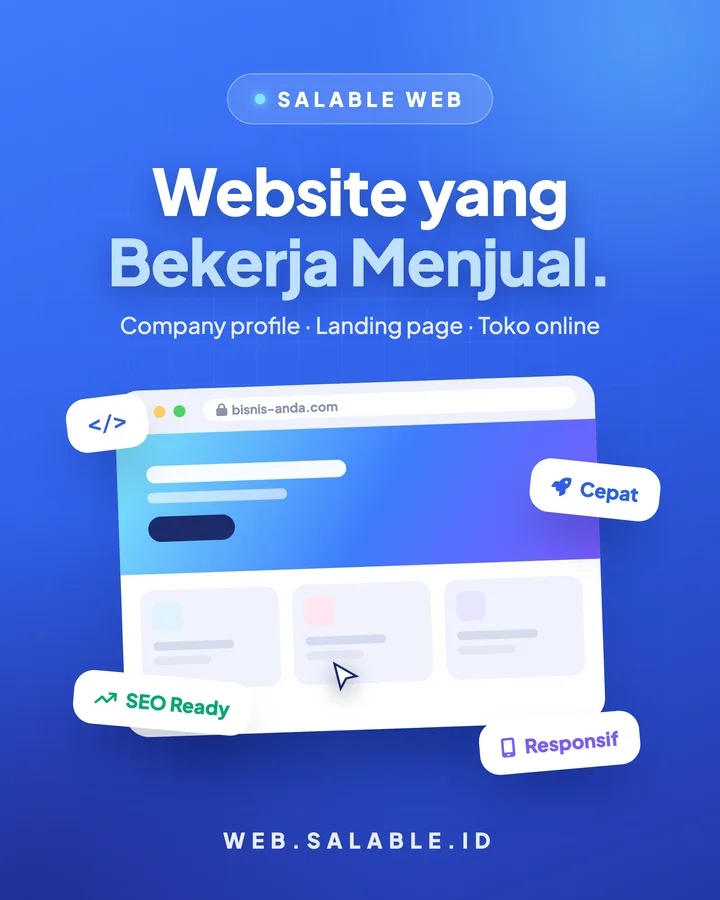 Poster Salable Web — Website yang Bekerja Menjual